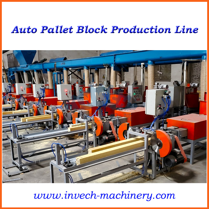 Fully Automatic Wood Sawdust Compressed Pallet Block Production Line